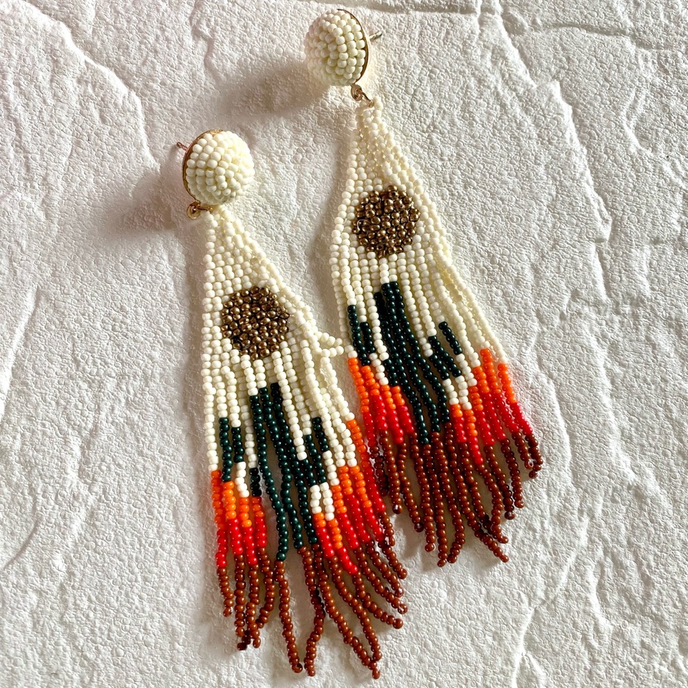 Desert Sun Beaded Earrings
